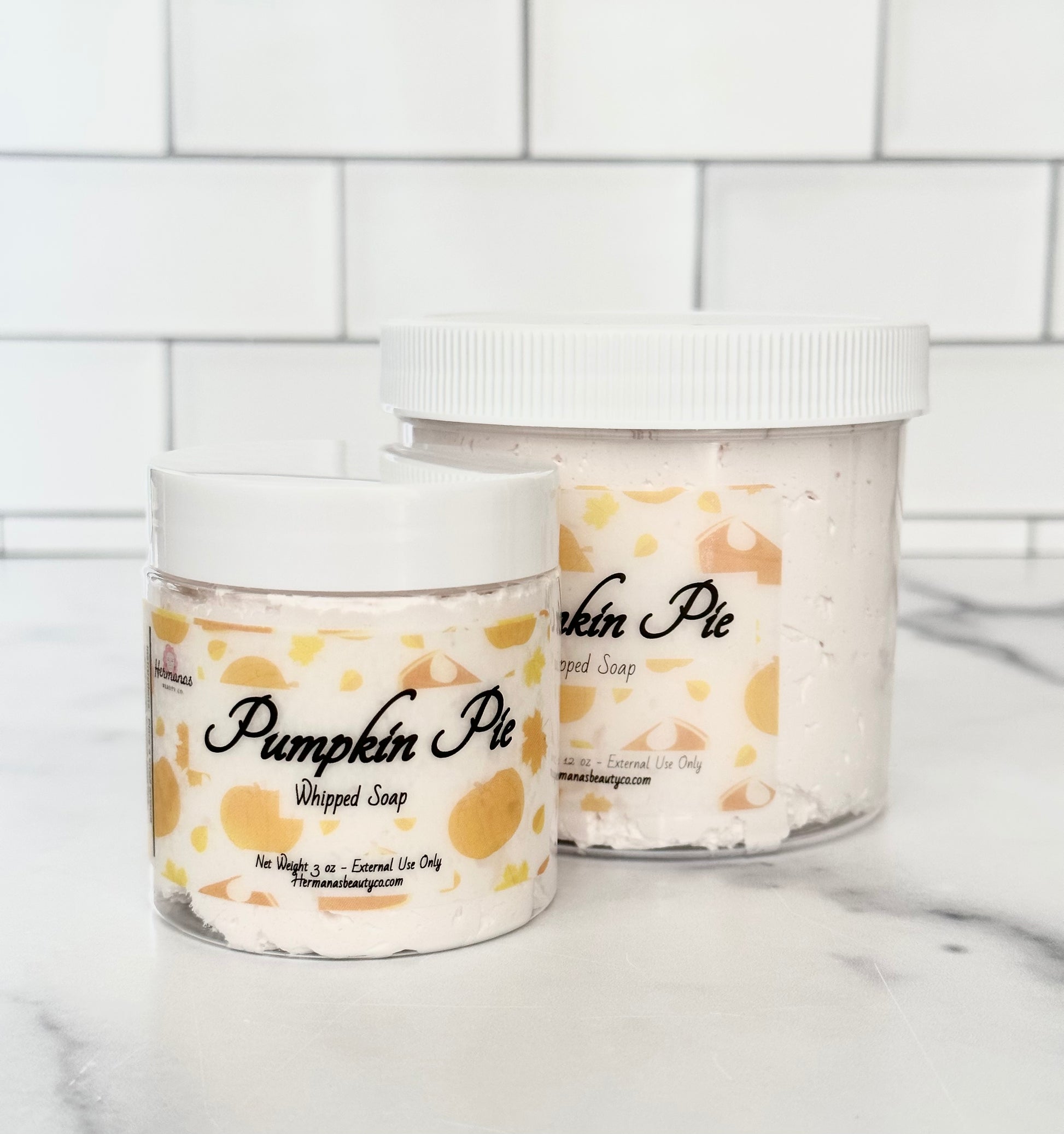 whipped soap scented like a slice of pumpkin pie topped with whipped cream