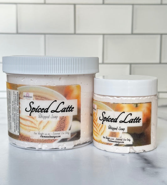spiced latte whipped soap, scented like a pumpkin spiced latte
